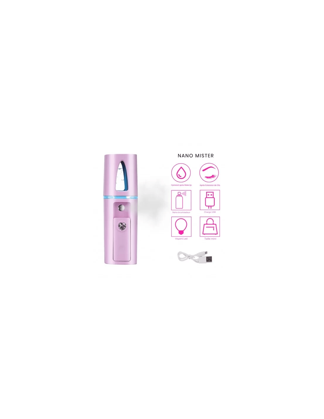 Nano Mister Fogger - Acelera la Polimerización del Pegamento para Extensiones de Pestañas