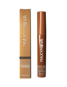 Brow Gel Fix & Go Maxymova Cappuccino | Gel fijador con color para cejas claras