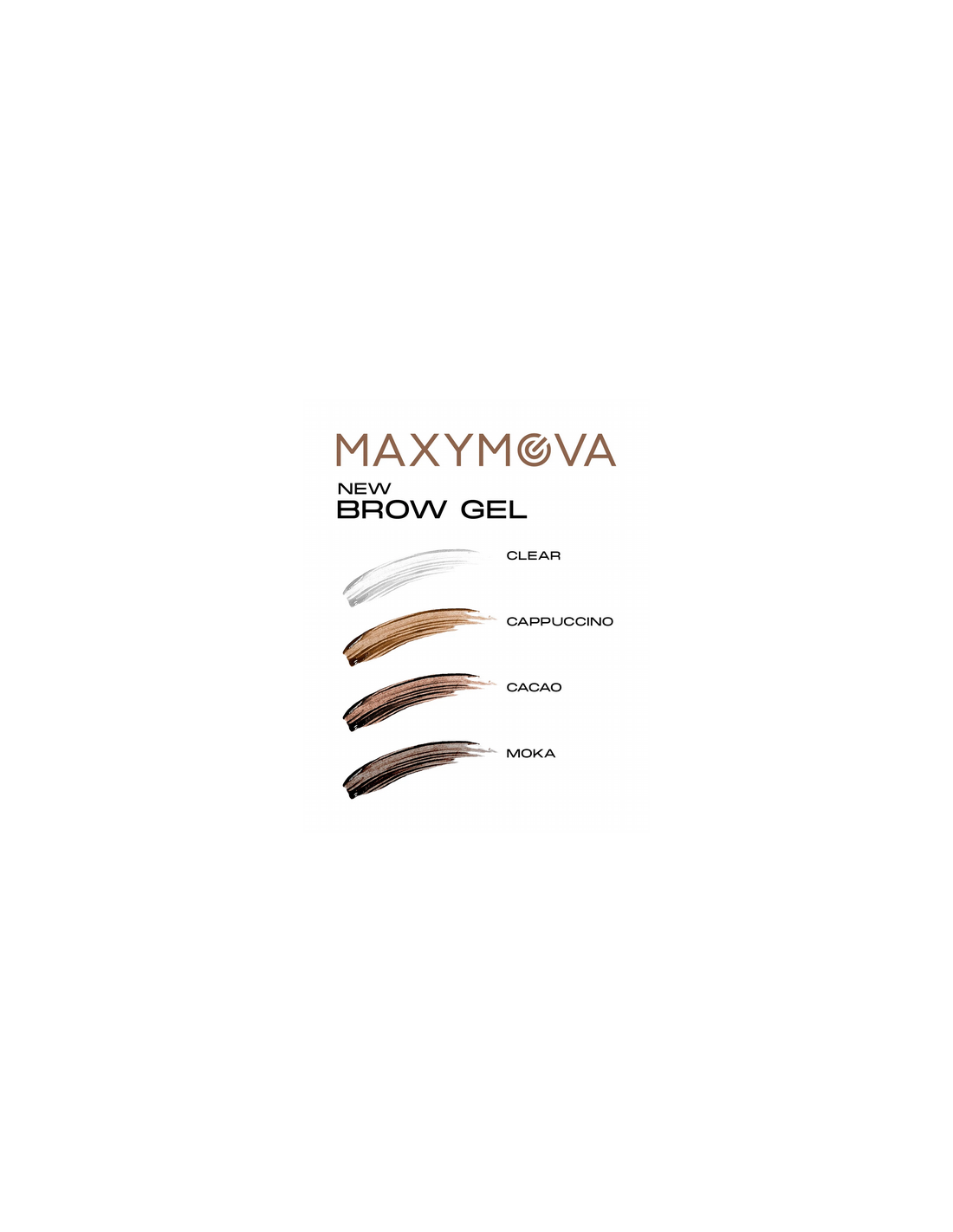 Brow Gel Fix & Go Maxymova Cappuccino | Gel fijador con color para cejas claras