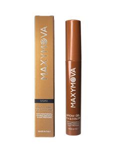 Brow Gel Fix & Go Maxymova Moka | Gel fijador con color marrón neutro

