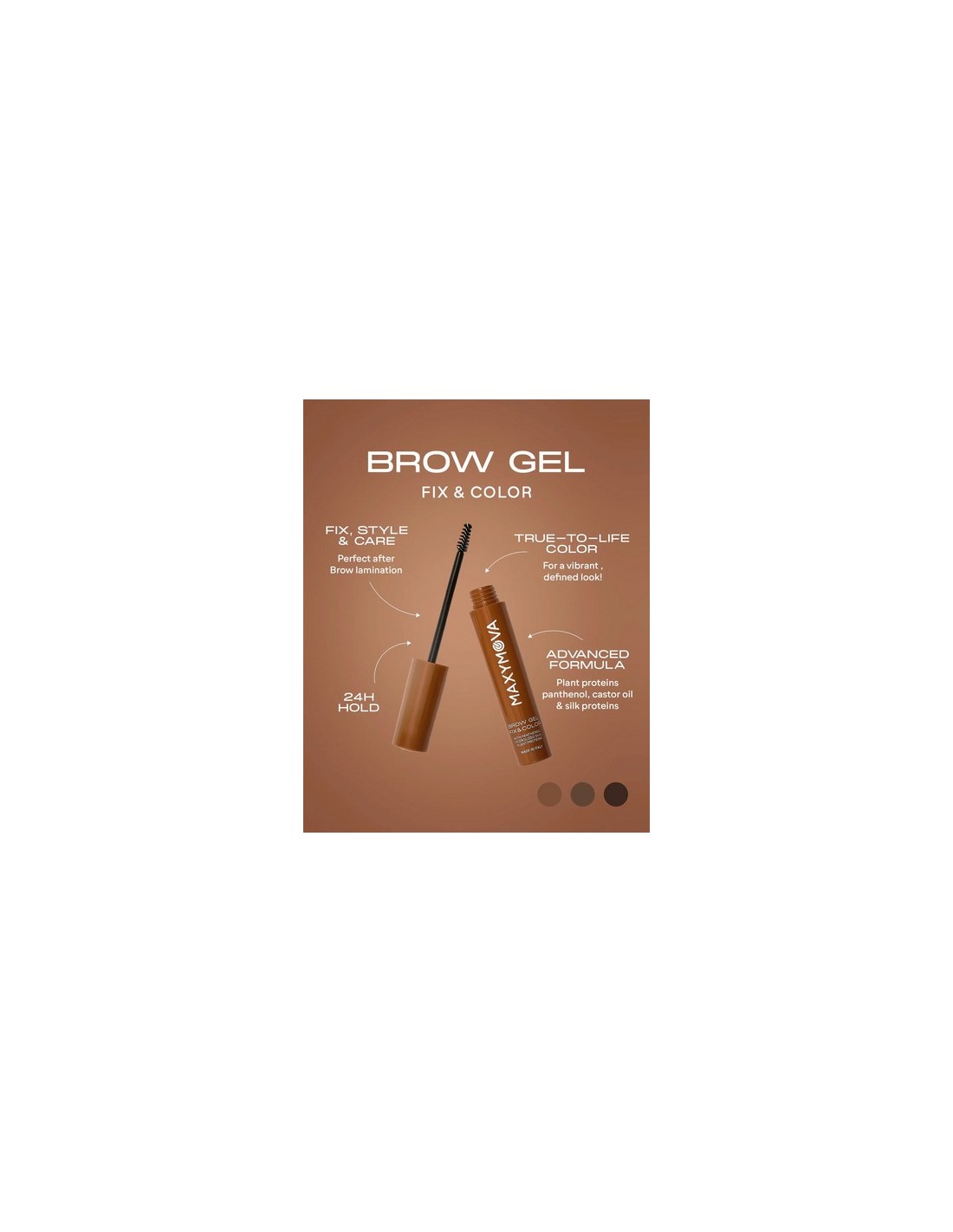 MAXYMOVA BROW&FIX Transparente | Gel Fijador de Cejas Natural
