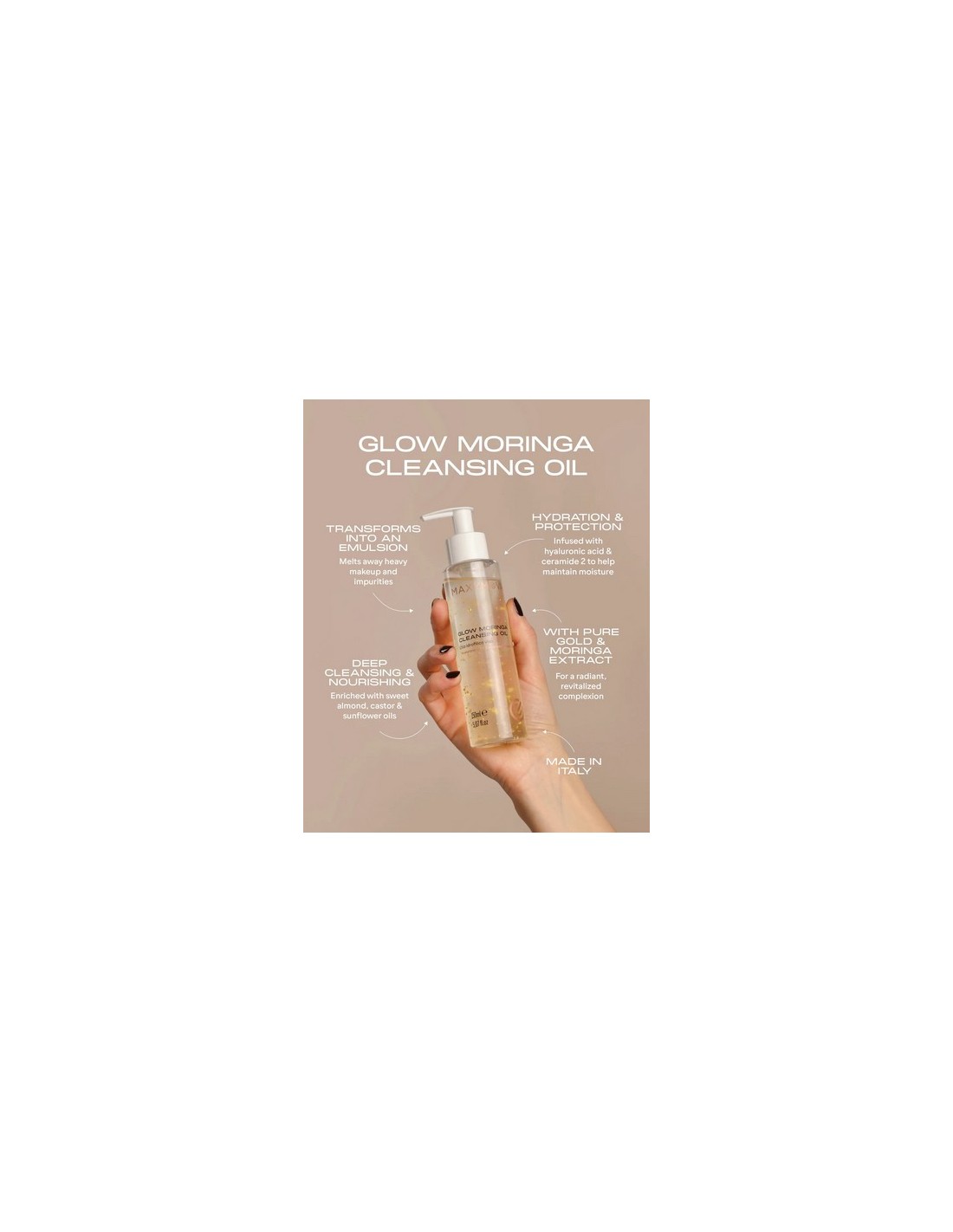 Glow Moringa Cleansing Oil | Aceite Limpiador de Lujo MAXYMOVA  150 ml