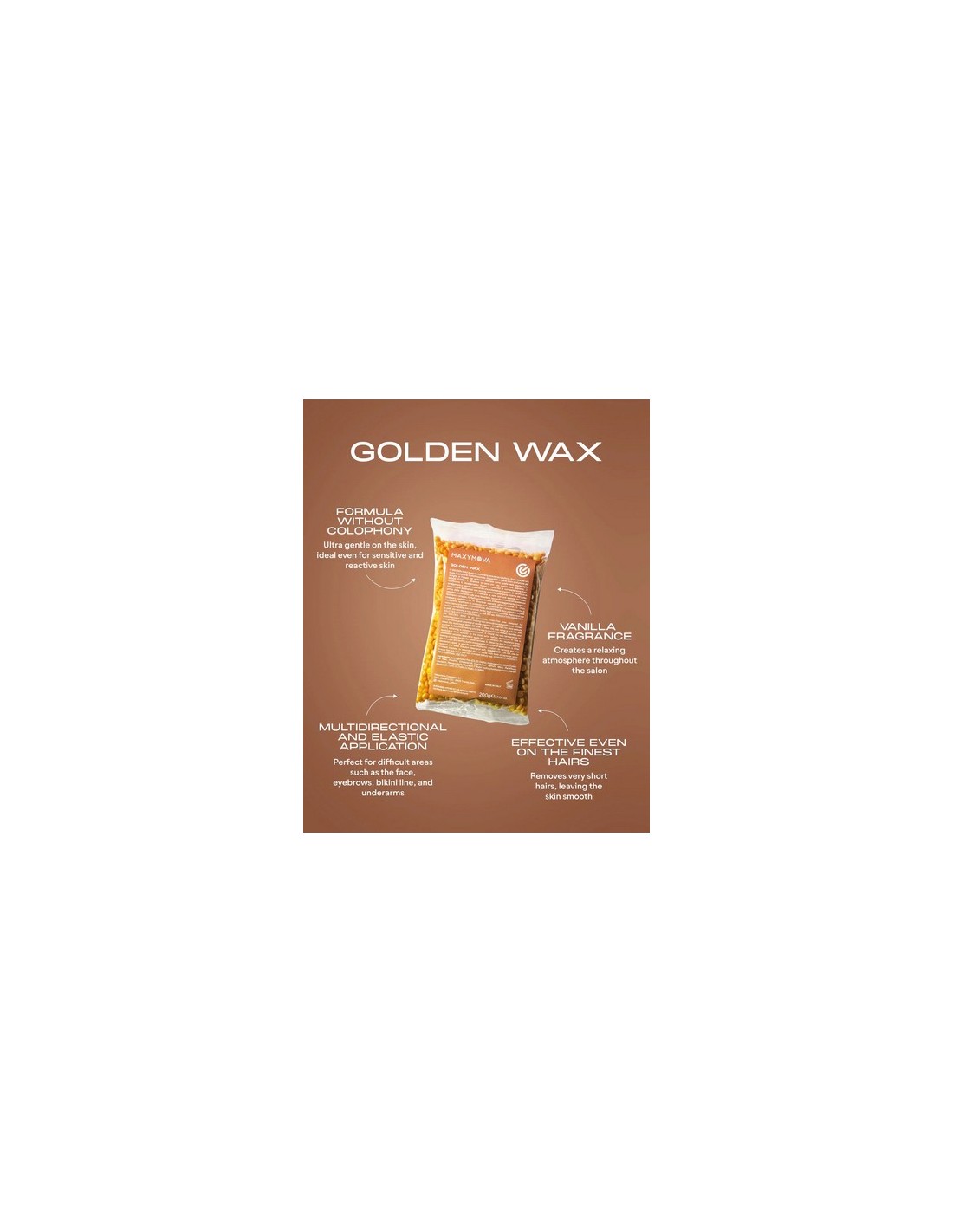 Golden Wax 1 kg MAXYMOVA  Cera elástica sin colofonia

