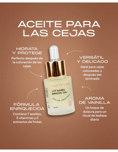 itamin Brow Oil MAXYMOVA  Nutre y protege el color de cejas