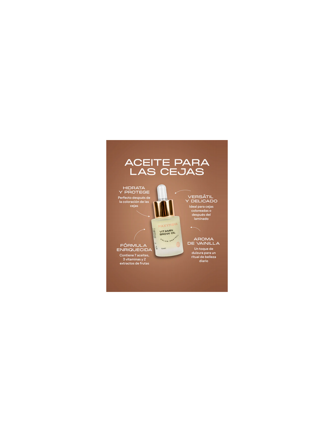 itamin Brow Oil MAXYMOVA  Nutre y protege el color de cejas